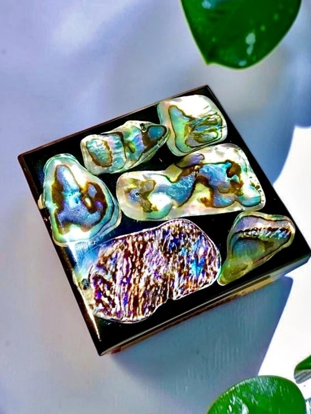 🌺Vintage New Zealand Paua Shell Trinket Box